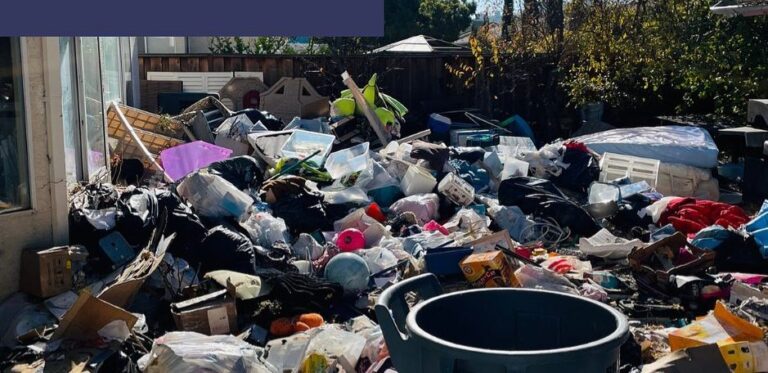 Large pile of household items during a heavy cleanout
