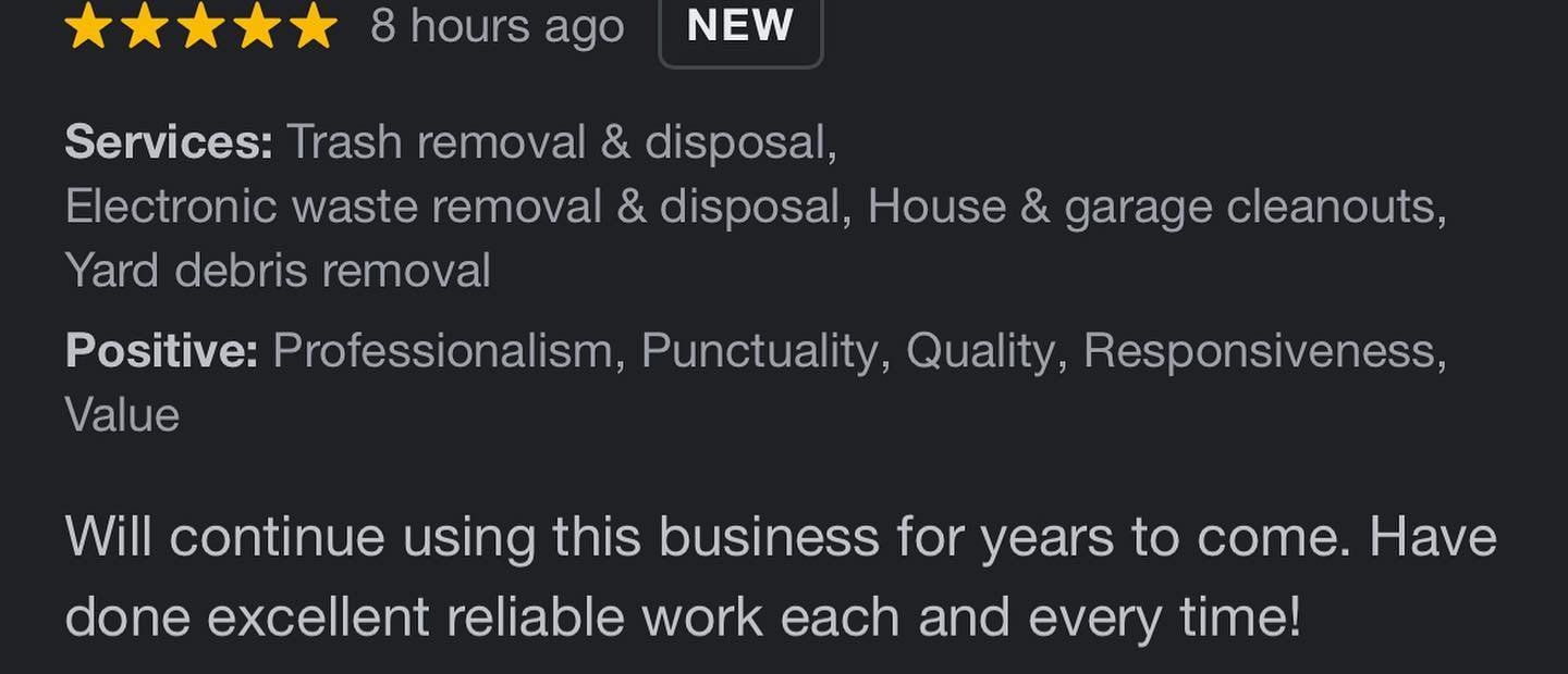 Five-star Google review from a repeat customer
